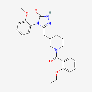 molecular formula C24H28N4O4 B2763948 3-((1-(2-乙氧基苯甲酰)哌啶-3-基)甲基)-4-(2-甲氧基苯基)-1H-1,2,4-三唑-5(4H)-酮 CAS No. 2034233-49-1