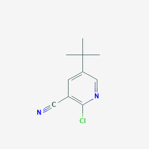 molecular formula C10H11ClN2 B2763952 5-叔丁基-2-氯吡啶-3-碳腈 CAS No. 2090976-29-5