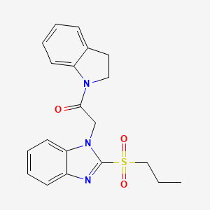 1-(indolin-1-yl)-2-(2-(propylsulfonyl)-1H-benzo[d]imidazol-1-yl)ethanone
