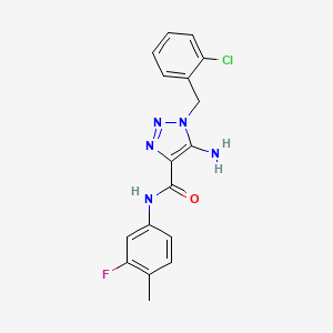 5-amino-1-(2-chlorobenzyl)-N-(3-fluoro-4-methylphenyl)-1H-1,2,3-triazole-4-carboxamide