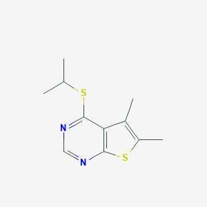 molecular formula C11H14N2S2 B276397 5,6-Dimethylthieno[2,3-d]pyrimidin-4-yl isopropyl sulfide 