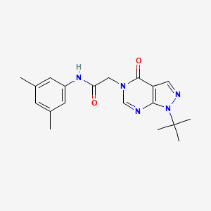 molecular formula C19H23N5O2 B2763970 2-(1-tert-butyl-4-oxopyrazolo[3,4-d]pyrimidin-5-yl)-N-(3,5-dimethylphenyl)acetamide CAS No. 863447-70-5