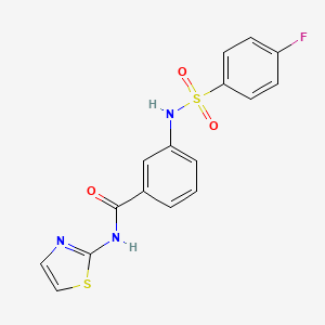 3-[(4-fluorophenyl)sulfonylamino]-N-(1,3-thiazol-2-yl)benzamide