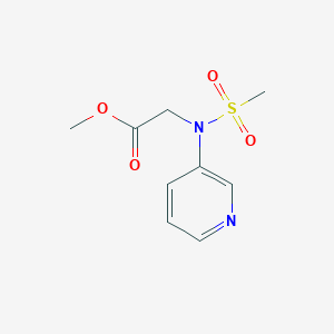 molecular formula C9H12N2O4S B2763977 methyl N-(methylsulfonyl)-N-pyridin-3-ylglycinate CAS No. 1573548-49-8