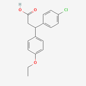 molecular formula C17H17ClO3 B2763979 3-(4-Chlorophenyl)-3-(4-ethoxyphenyl)propanoic acid CAS No. 1225976-34-0