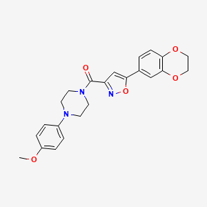 (5-(2,3-Dihydrobenzo[b][1,4]dioxin-6-yl)isoxazol-3-yl)(4-(4-methoxyphenyl)piperazin-1-yl)methanone