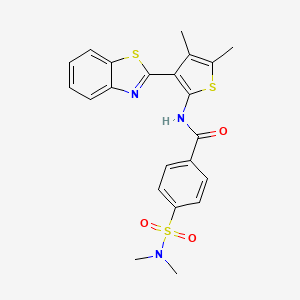 N-(3-(benzo[d]thiazol-2-yl)-4,5-dimethylthiophen-2-yl)-4-(N,N-dimethylsulfamoyl)benzamide