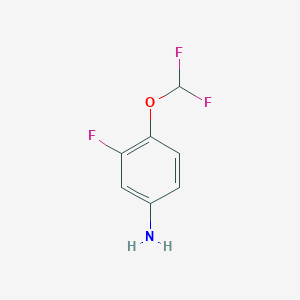 molecular formula C7H6F3NO B2763995 4-(Difluoromethoxy)-3-fluoroaniline CAS No. 1003865-65-3; 83190-01-6