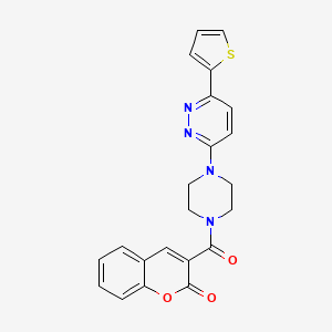 3-(4-(6-(thiophen-2-yl)pyridazin-3-yl)piperazine-1-carbonyl)-2H-chromen-2-one