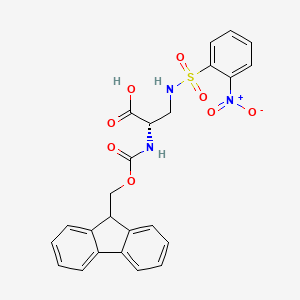 molecular formula C24H21N3O8S B2764014 (2S)-2-(9H-Fluorene-9-ylmethoxycarbonylamino)-3-(2-nitrophenylsulfonylamino)propionic acid CAS No. 867213-27-2