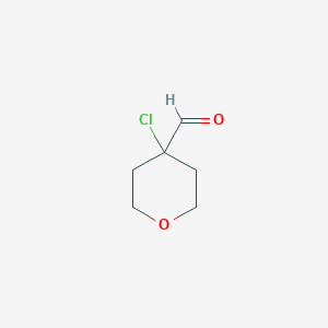 molecular formula C6H9ClO2 B2764022 4-Chlorooxane-4-carbaldehyde CAS No. 1373496-27-5