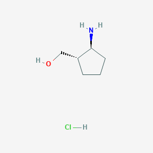 molecular formula C6H14ClNO B2764027 [(1S,2S)-2-Aminocyclopentyl]methanol;hydrochloride CAS No. 2550996-41-1