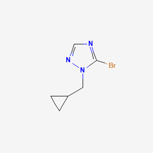 molecular formula C6H8BrN3 B2764033 5-bromo-1-(cyclopropylmethyl)-1H-1,2,4-triazole CAS No. 2091652-88-7