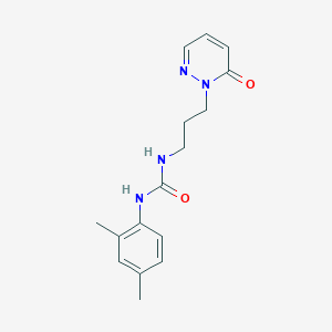 molecular formula C16H20N4O2 B2764044 1-(2,4-dimethylphenyl)-3-(3-(6-oxopyridazin-1(6H)-yl)propyl)urea CAS No. 1172439-13-2
