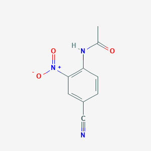 molecular formula C9H7N3O3 B2764045 N-(4-cyano-2-nitrophenyl)acetamide CAS No. 111318-35-5; 29289-18-7