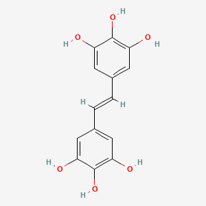 molecular formula C14H12O6 B2764048 5,5'-(1E)-1,2-Ethenediylbis-1,2,3-benzenetriol CAS No. 637776-83-1