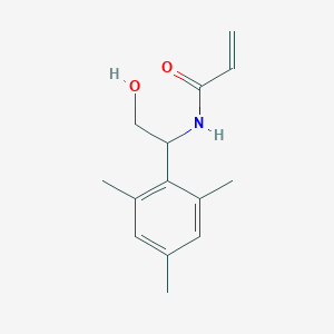 molecular formula C14H19NO2 B2764050 N-[2-Hydroxy-1-(2,4,6-trimethylphenyl)ethyl]prop-2-enamide CAS No. 2361657-83-0