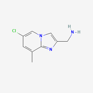molecular formula C9H10ClN3 B2764052 (6-Chloro-8-methylimidazo[1,2-a]pyridin-2-yl)methanamine CAS No. 1509787-34-1