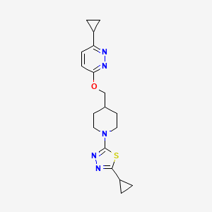 2-Cyclopropyl-5-[4-[(6-cyclopropylpyridazin-3-yl)oxymethyl]piperidin-1-yl]-1,3,4-thiadiazole