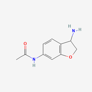molecular formula C10H12N2O2 B2764058 N-(3-Amino-2,3-dihydro-1-benzofuran-6-yl)acetamide CAS No. 2091270-18-5