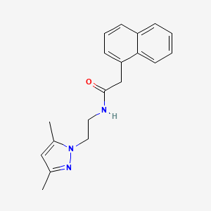 molecular formula C19H21N3O B2764070 N-(2-(3,5-dimethyl-1H-pyrazol-1-yl)ethyl)-2-(naphthalen-1-yl)acetamide CAS No. 1235380-97-8