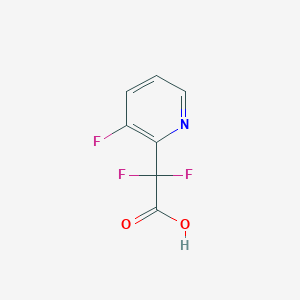 molecular formula C7H4F3NO2 B2764072 2,2-Difluoro-2-(3-fluoropyridin-2-yl)acetic acid CAS No. 2228377-83-9