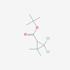 molecular formula C10H16Cl2O2 B2764074 Tert-butyl 2,2-dichloro-3,3-dimethylcyclopropane-1-carboxylate CAS No. 39872-18-9
