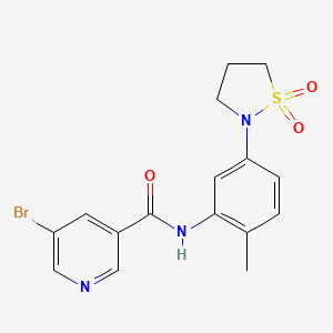 5-bromo-N-(5-(1,1-dioxidoisothiazolidin-2-yl)-2-methylphenyl)nicotinamide