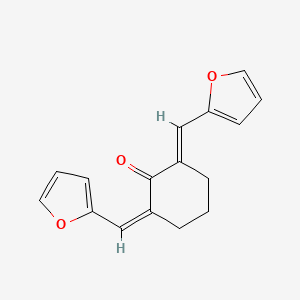 molecular formula C16H14O3 B2764084 (2Z,6E)-2,6-双(呋喃-2-基甲烯基)环己酮 CAS No. 1164554-80-6