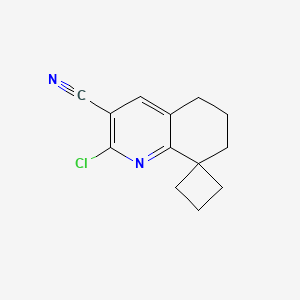 molecular formula C13H13ClN2 B2764093 2-Chlorospiro[6,7-dihydro-5H-quinoline-8,1'-cyclobutane]-3-carbonitrile CAS No. 2361644-67-7