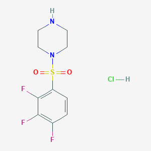 molecular formula C10H12ClF3N2O2S B2764109 1-(2,3,4-三氟苯基磺酰)哌嗪盐酸盐 CAS No. 1803597-81-0