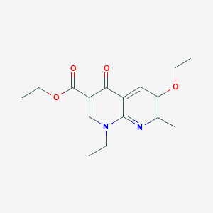 molecular formula C16H20N2O4 B2764113 Ethyl 6-ethoxy-1-ethyl-7-methyl-4-oxo-1,4-dihydro-1,8-naphthyridine-3-carboxylate CAS No. 73101-82-3