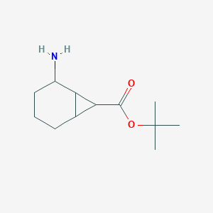 molecular formula C12H21NO2 B2764114 Tert-butyl 2-aminobicyclo[4.1.0]heptane-7-carboxylate CAS No. 2287302-19-4