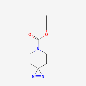 molecular formula C10H17N3O2 B2764126 叔丁基-1,2,6-三氮杂螺[2.5]辛-1-烯-6-羧酸乙酯 CAS No. 1620483-21-7