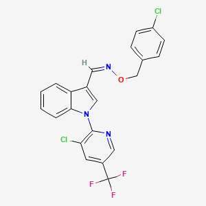 1-[3-chloro-5-(trifluoromethyl)-2-pyridinyl]-1H-indole-3-carbaldehyde O-(4-chlorobenzyl)oxime