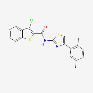 3-chloro-N-[4-(2,5-dimethylphenyl)-1,3-thiazol-2-yl]-1-benzothiophene-2-carboxamide