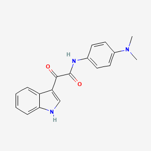 molecular formula C18H17N3O2 B2764140 N-[4-(dimethylamino)phenyl]-2-(1H-indol-3-yl)-2-oxoacetamide CAS No. 852367-72-7