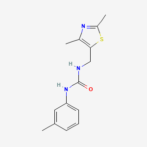 molecular formula C14H17N3OS B2764145 1-((2,4-二甲基噻唑-5-基)甲基)-3-(间甲苯基)脲 CAS No. 1396845-69-4