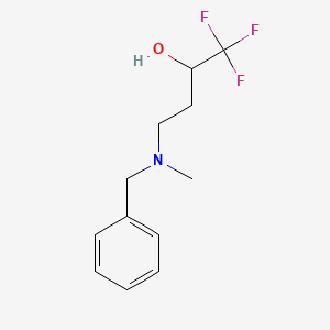 molecular formula C12H16F3NO B2764146 4-[Benzyl(methyl)amino]-1,1,1-trifluorobutan-2-ol CAS No. 439109-73-6