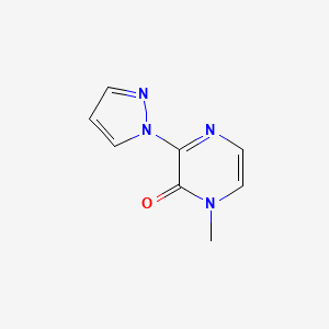 molecular formula C8H8N4O B2764149 1-Methyl-3-pyrazol-1-ylpyrazin-2-one CAS No. 1341116-62-8