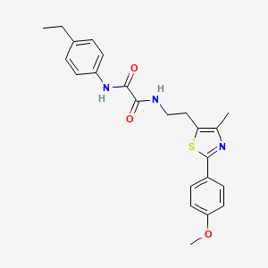 molecular formula C23H25N3O3S B2764152 N1-(4-ethylphenyl)-N2-(2-(2-(4-methoxyphenyl)-4-methylthiazol-5-yl)ethyl)oxalamide CAS No. 894015-69-1