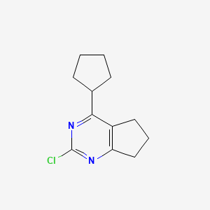 2-chloro-4-cyclopentyl-5H,6H,7H-cyclopenta[d]pyrimidine