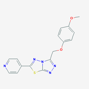 3-[(4-Methoxyphenoxy)methyl]-6-(4-pyridinyl)[1,2,4]triazolo[3,4-b][1,3,4]thiadiazole