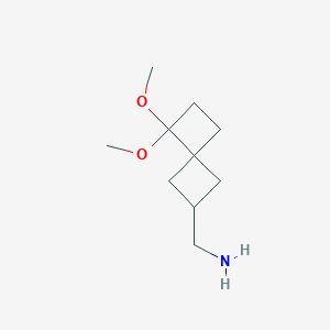 molecular formula C10H19NO2 B2764160 (7,7-Dimethoxyspiro[3.3]heptan-2-yl)methanamine CAS No. 2408972-06-3