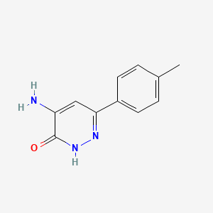 molecular formula C11H11N3O B2764163 4-amino-6-(4-methylphenyl)pyridazin-3(2{H})-one CAS No. 893762-54-4