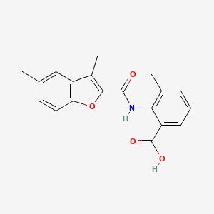 2-(3,5-Dimethylbenzofuran-2-carboxamido)-3-methylbenzoic acid