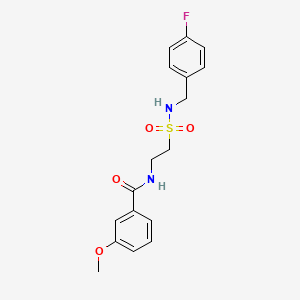 N-(2-(N-(4-fluorobenzyl)sulfamoyl)ethyl)-3-methoxybenzamide