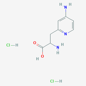 molecular formula C8H13Cl2N3O2 B2764197 2-Amino-3-(4-aminopyridin-2-yl)propanoic acid;dihydrochloride CAS No. 2248260-52-6