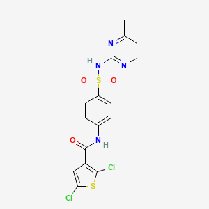 2,5-dichloro-N-(4-(N-(4-methylpyrimidin-2-yl)sulfamoyl)phenyl)thiophene-3-carboxamide