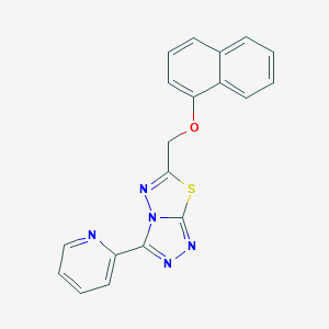 molecular formula C19H13N5OS B276420 6-[(1-Naphthyloxy)methyl]-3-(2-pyridinyl)[1,2,4]triazolo[3,4-b][1,3,4]thiadiazole 